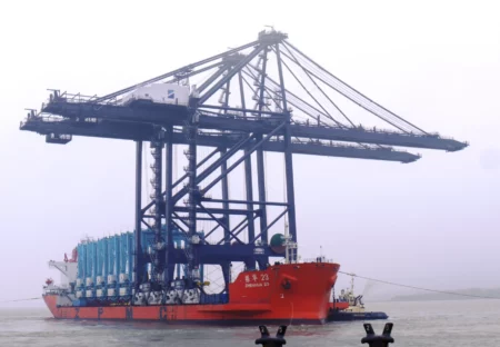 Remote control gantry cranes at Port of Felixstowe