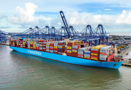 RECORD DRAFT AT PORT OF FELIXSTOWE